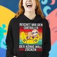 Zocken Reichet Mir Den Controller König Ps5 Konsole Gamer V4 Frauen Hoodie Geschenke für Sie