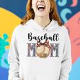 Baseball Mom Messy Bun Funny Baseball Mothers Day 2023 Women Hoodie Gifts for Her