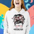 Baseball Mom Messy Bun Funny Softball Mom Mothers Day Gift Women Hoodie Gifts for Her