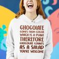 Chocolate Counts As A Salad Funny Women Hoodie Gifts for Her