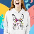 Cute Bunny Face Tie Dye Glasses Easter Day Girls Women Ns Women Hoodie Gifts for Her