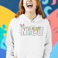 Easter Eggs Bunny Ears Rabbit Happy Easter Day Nicu Nurse Women Hoodie Gifts for Her