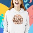 Fall Autumn Leaves And Pumpkin Please Thanksgiving Gifts Women Hoodie Graphic Print Hooded Sweatshirt Gifts for Her
