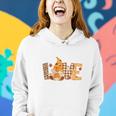 Fall Gnomes Love Thanksgiving Women Hoodie Graphic Print Hooded Sweatshirt Gifts for Her