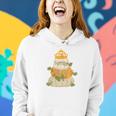 Fall Pumpkin Queen Funny Autumn Gifts Women Hoodie Graphic Print Hooded Sweatshirt Gifts for Her