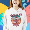 Grill And Chill Vacation Retro Sunset Women Hoodie Gifts for Her