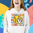Groovy Softball Game Day Team Sports Softball Mom Game Day Women Hoodie Gifts for Her