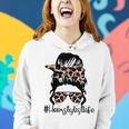 Hairstylist Lifes Mom Messy Bun Funny Mothers Day Women Hoodie Gifts for Her