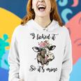 Heifer I Licked It So Its Mine Cow Bandanna Flower Women Hoodie Gifts for Her