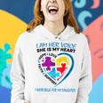 I Am Her Voice She Is My Heart Autism Mom Autistic Daughter Women Hoodie Gifts for Her