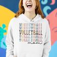 Leopard Volleyball Mom Volleyball Lover Volleyball Game Day Women Hoodie Gifts for Her