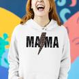 Mama Lightning Bolt Leopard Cheetah Print Mothers Day Women Hoodie Gifts for Her