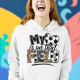 My Heart Is On That Field Soccer Leopard Soccer Mom Women Hoodie Gifts for Her