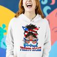 Proud Puerto Rican Latina Messy Bun Mama Puerto Rico Flag Women Hoodie Gifts for Her