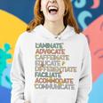 Sped Special Education Teacher Laminate Advocate Caffeinate Women Hoodie Gifts for Her