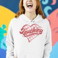 Teaching Sweethearts Checkered Heart Valentines Day Teacher Women Hoodie Gifts for Her
