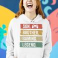 Vintage Sohn Bruder Gaming Legende Retro Video Gamer Boy Frauen Hoodie Geschenke für Sie