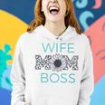 Wife Mom Boss Funny Mommy Wifey Happy Mothers Day Gift Women Hoodie Gifts for Her