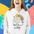 Womens Dont Be An Asshole Vintage Funny Rainbow & Star Psa Women Hoodie Gifts for Her