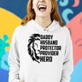 Womens Husband Daddy Protector Hero Lion Fathers Day Daddy Women Hoodie Gifts for Her