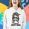 Womens Proud Army Mom Camouflage Messy Bun Soldier Mothers Day Women Hoodie Gifts for Her