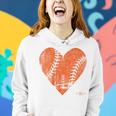 Womens Vintage San Francisco Baseball Heart Women Hoodie Gifts for Her