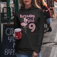 9Th Birthday Girls Flamingo 9 Years Old Tropical Flamingo V2 Women Hoodie Funny Gifts