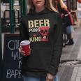 Beer Pong King Alkohol Trinkspiel Beer Pong Frauen Hoodie Lustige Geschenke