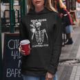 Dead Inside But Caffeinated Skeleton Drinking Coffee Funny Women Hoodie Funny Gifts