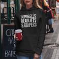 Dumbbells Deadlifts And Diapers Gym Dad Mom Gift Women Hoodie Unique Gifts