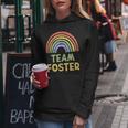Happy Colorful Team Foster Rainbow Pride Green Yellow Women Hoodie Unique Gifts