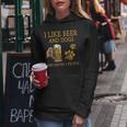 I Like Beer And Dogs And Maybe 3 People Funny Vintage Women Hoodie Funny Gifts