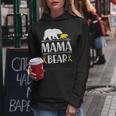 Mama Bear Childhood Cancer Awareness Gift Mom Of A Warrior Women Hoodie Funny Gifts