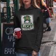 Messy Bun Leopard St Patricks Day One Lucky Mama Bleached Women Hoodie Personalized Gifts