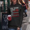 My Man Risks His Life Firefighter Wife Girlfriend V2 Women Hoodie Funny Gifts