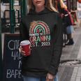 Promoted To Granny Est 2023 Leopard Rainbow Mothers Day Women Hoodie Funny Gifts