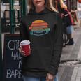 Retro Burger Sunset Hoodie für Herren – Vintage Design Schwarz Lustige Geschenke