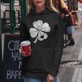 St Patricks Day Lucky Four Leaf Irish Shamrock With Heart Women Hoodie Funny Gifts