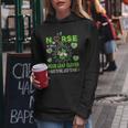 St Patricks Day Scrubs Top Nurse Is Like A Four Leaf Clover Women Hoodie Funny Gifts