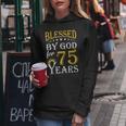 Vintage Blessed By God For 75 Years Happy 75Th Birthday Women Hoodie Unique Gifts