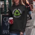 Womens Reduce Reuse Recycle Earth Day 2023 Women Hoodie Unique Gifts