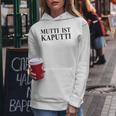 Damen Mutti Ist Kaputti Witzige Mama Mutter Sprüche Frauen Hoodie Lustige Geschenke