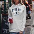 Sister Bay Wisconsin Wi Vintage Athletic Navy Sports Design Women Hoodie Unique Gifts