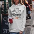 Womens My First Mothers Day As A Mommy Mothers Day 2023 New Mom Women Hoodie Personalized Gifts