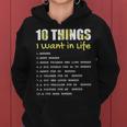 10 Things I Want In Life Horse Funny Horse Gift For Girls Women Hoodie