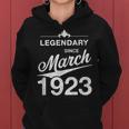 100 Geburtstag 100 Jahre Alt Legendär Seit März 1923 V4 Frauen Hoodie