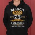 23 Geburtstag Geschenke Mann Frau Jahrgang März 2000 Frauen Hoodie