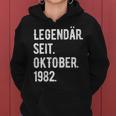 41 Geburtstag Geschenk 41 Jahre Legendär Seit Oktober 1982 Frauen Hoodie