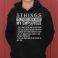 5 Things You Should Know About My Employees Funny Job Women Hoodie