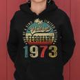 50 Years Old Gifts Vintage February 1973 50Th Birthday Gift Women Hoodie